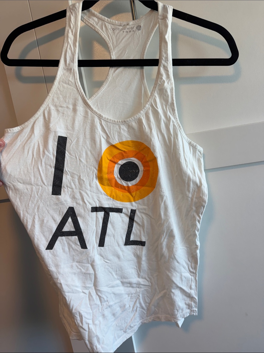 Women’s White CorePower I love ATL Racerback Tank